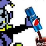 jevil pouring pepsi in a coca cola cup template