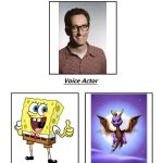 Tom Kenny | image tagged in same voice actor,tom kenny,spongebob squarepants,spongebob,spyro,nickelodeon | made w/ Imgflip meme maker