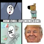 Chill guy | HOW CHILL GUY MEME GONE: | image tagged in henry stickmin | made w/ Imgflip meme maker