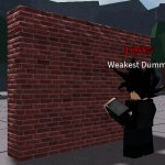 Weakest Dummy talking to wall meme