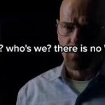 we? who's we? there is no WE. meme