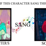 what if this character sang this song