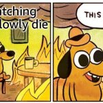 This site is dying start bringing your friends | me, watching imgflip slowly die | image tagged in memes,this is fine,imgflip,funny,sfw,fun | made w/ Imgflip meme maker