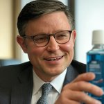 Speaker Mike Johnson selling mouthwash