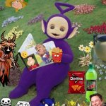 the most random image I have ever Made | image tagged in tinky winky | made w/ Imgflip meme maker