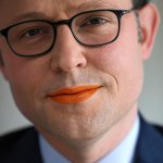 Mike Johnson Orange lips lipstick cheeto