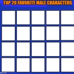 top 20 favorite male characters