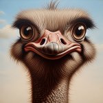 Funny ostrich