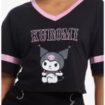 Kuromi Varsity Girls Crop T-Shirt
