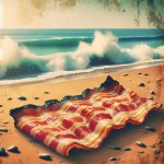 burnt bacon on the beach