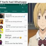 If yachi had Whatsapp meme