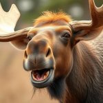 Surprised moose