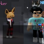 Neko and Parker Roblox temp meme