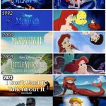 the little mermaid over the years | 2023; THERE'S ONLY ONE PRINCESS ARIEL | image tagged in little mermaid over the years,the little mermaid,disney,ariel,evolution,walt disney | made w/ Imgflip meme maker