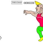 Virgin and Chad | DRAWING; AI ART GENERATE | image tagged in virgin and chad,ai art,drawing | made w/ Imgflip meme maker