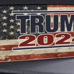 Trump truck rear window shade sticker