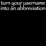 user name abbvreviation template