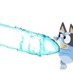 bluey shooting a laser