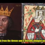 usurped his cousin from the throne