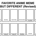favorite anime meme