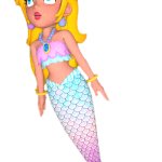 mermaid peach swimming up