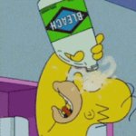 Homer pours bleach on his eyes template