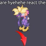 rare hyehehe react them meme