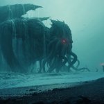 ctulhu coming out of the sea