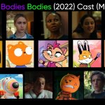 Bodies Bodies Bodies (2022) Cast (My Style) | image tagged in bodies bodies bodies 2022 cast my style,meme,bodies bodies bodies,memes,spoof cast,characters | made w/ Imgflip meme maker