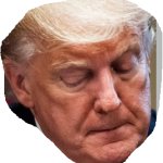 trump looking down
