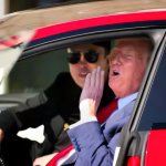 Trump Shouts From Tesla meme