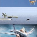 drone vs bird vs plane vs shark template