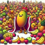 a mango being king and leading over all other fruits