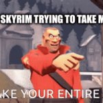 Skyrim be like | THIEF IN SKYRIM TRYING TO TAKE MY MONEY | image tagged in gifs,skyrim | made w/ Imgflip video-to-gif maker