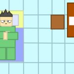 My Roblox avatar in a Asylum room. template