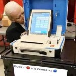 Biden and Dominion voting machine