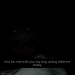 ngl bro my dog acting different | image tagged in ima be real with you my dog acting different today,pandemonium,roblox,pressure | made w/ Imgflip meme maker