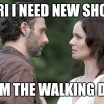 Walking dad | LORI I NEED NEW SHOES; IF IM THE WALKING DAD | image tagged in rick n lori | made w/ Imgflip meme maker