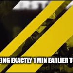 That feeling hits | POV ME BEING EXACTLY 1 MIN EARLIER TO SCHOOL | image tagged in gifs,school meme | made w/ Imgflip video-to-gif maker