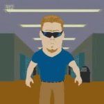 South Park buff dude walking GIF Template