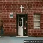 Zombie kill piano fall church GIF Template