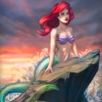 ariel singing on the rock