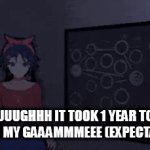miside | UUUGHHH IT TOOK 1 YEAR TO FINISH MY GAAAMMMEEE (EXPECTATION) | image tagged in gifs,miside | made w/ Imgflip video-to-gif maker