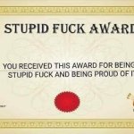 Stupid Fuck Award