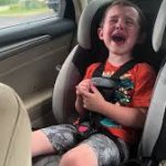 Kid crying in car