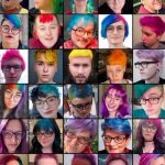 Blue purple hair pinkos