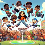 team jumping through hoops
