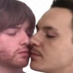 Maze and Danny kissing meme