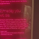 Someday you will die