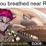 limbus company ricardo be like | POV: you breathed near Ricardo; book; asshole | image tagged in looks like you re going to the shadow realm jimbo,limbus company,ricardo,pov | made w/ Imgflip meme maker